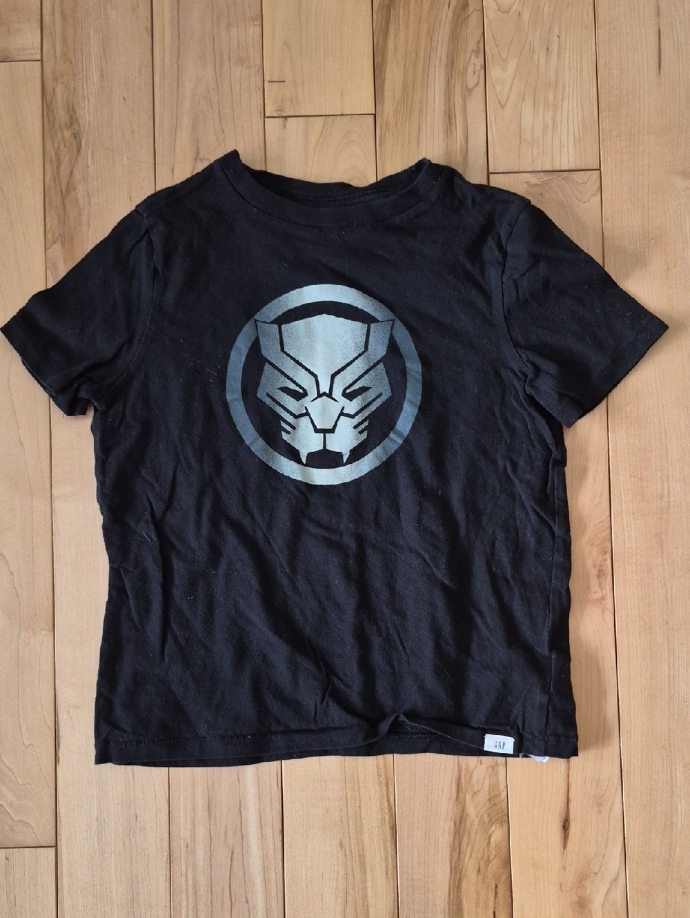 Boys Size 6/7 GAP Black Kids Black Panther Graphic Tee